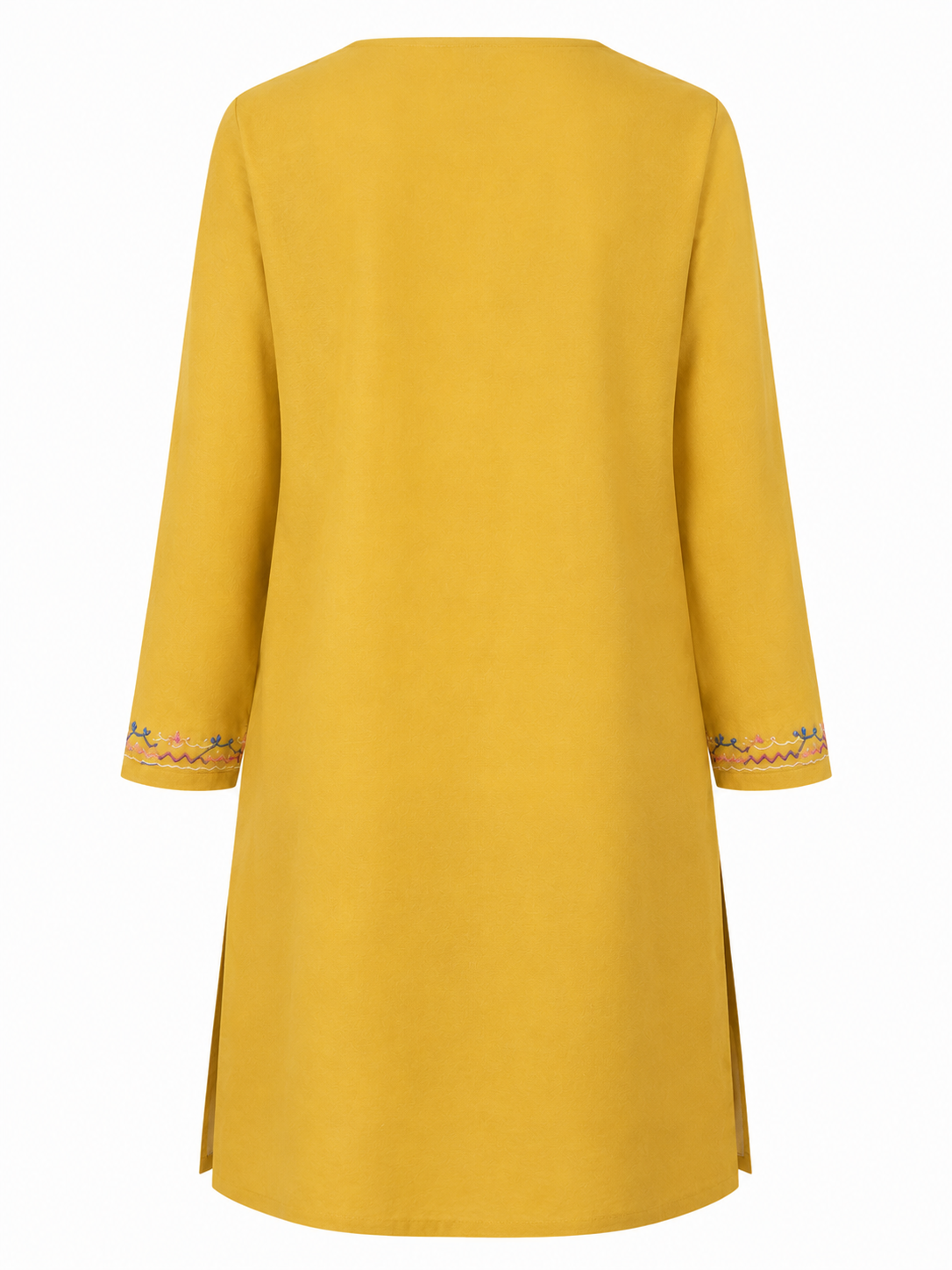 Noor : Aari embroidery summer kurti | Mustard
